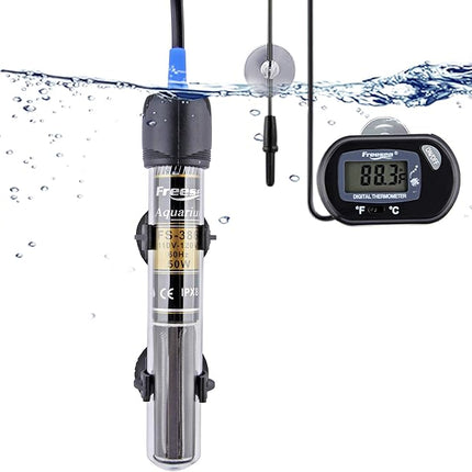 FREESEA 300 Watt Aquarium Fish Tank Heater with Aquarium Submersible Thermometer