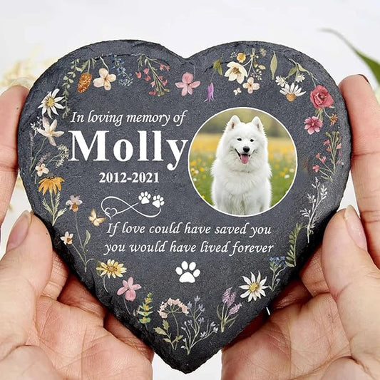 Gabita Custom photo Dog Memorial Stone, Pet Memorial Gifts for Dogs, Dog Memorial Stone, Personalized Pet Grave Markers Headstone Cemetery Decorations for Pet new 3