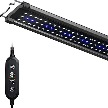 NICREW ClassicLED Gen 2 Aquarium Light, 25 Watts, Dimmable LED Fish Tank Light with 2-Channel Control, White and Blue LEDs, Size 30 to 36 Inch