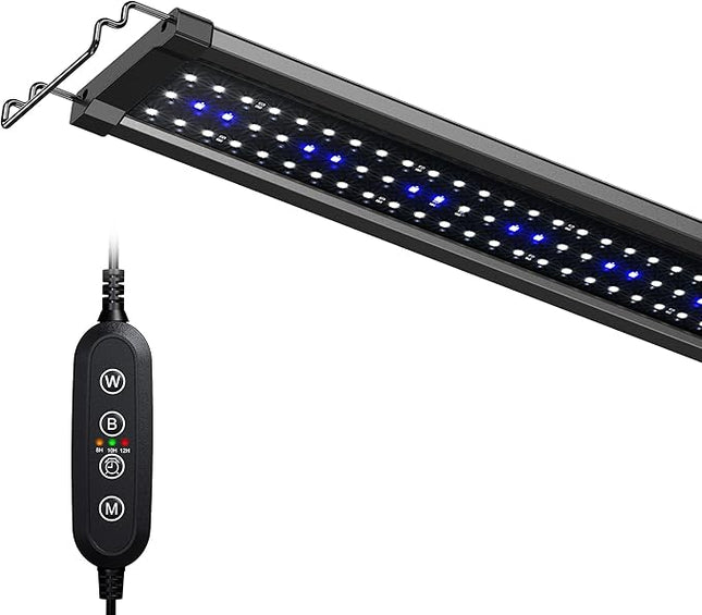 NICREW ClassicLED Gen 2 Aquarium Light, 25 Watts, Dimmable LED Fish Tank Light with 2-Channel Control, White and Blue LEDs, Size 30 to 36 Inch