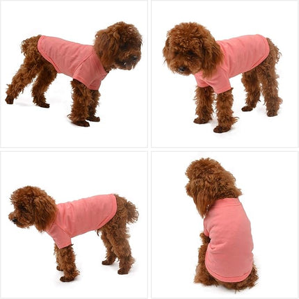 Lovelonglong 2019 Pet Clothing Dog Costumes Basic Blank T-Shirt Tee Shirts for Small Dogs Lotus Pink M