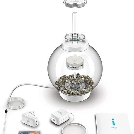 biOrb Classic 15 Acrylic 4-Gallon Aquarium with Multi-Color Remote-Controlled LED Lights Modern Compact Tank for Tabletop or Desktop Display, Black