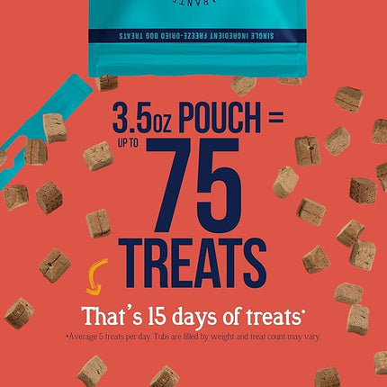 Stewart Beef Liver Dog Treats, 3.5 oz, ~75 Pieces, Freeze Dried Raw, Single Ingredient, 50% Protein Training Treats or Meal Topper in a Resealable Pouch, Grain Free, Gluten Free