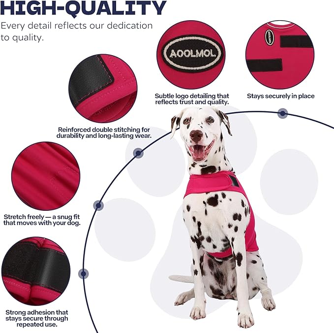 Dog Anxiety Vest and Shirt, Skin-Friendly Calming Shirt - Thunder Jacket for Pet Vet Visits - Dog Jacket for Thunder, Fireworks, Anti Anxiety Vest for Pet Without Medicine & Training