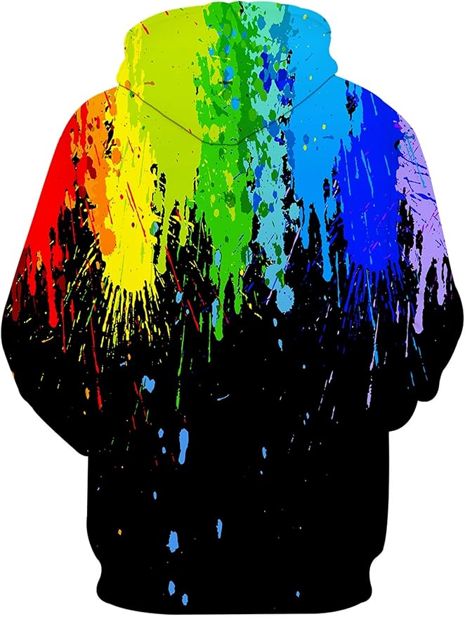 Yasswete Unisex Adults 3D Printed Fashion Hoodies for Men Women Pullover Novelty Sweatshirts with Big Pockets