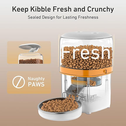 Automatic Cat Feeders - 3L Cat Food Dispenser Easy to Use, Timed Automatic Pet Feeder with Over 180-day Battery Life, 1-6 Meals Dry Food Programmable Portion Control Also for Dogs