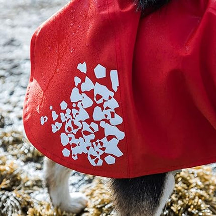Hurtta Monsoon Coat ECO, Dog Raincoat, Rosehip, 35 in