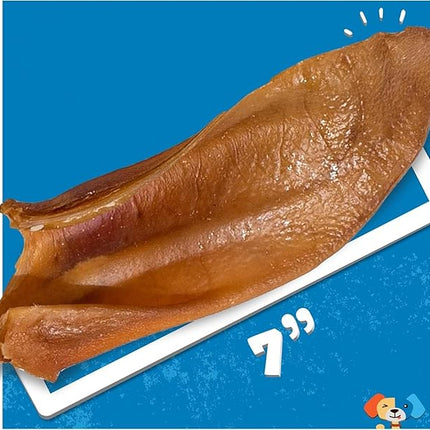 Jack&Pup Natural Half Pig Ears for Dogs Large, Pigs Ears for Dogs - Premium Dog Ear Treat - Dog Chew Treats for Large and Small Breeds (5 Pack)