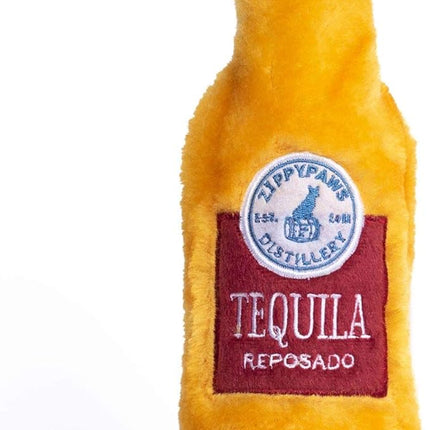 ZippyPaws Happy Hour Crusherz - Interactive Dog Toys to Keep Them Busy, Squeaky Plush Pet Toy for All Breeds, For Small, Medium, & Large Dogs, Drink Themed Crinkle Water Bottle Toy - Tequila