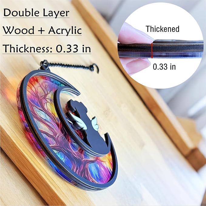 Ettonsun DIY Dog Angel Memorial Sun Catcher, Memorial Gifts for Loss of Dog Sympathy Gift, Pet Memorial Gifts for Dogs(B)