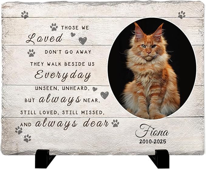 Personalized Pet Memorial Stone, Custom Dog Memorial Gifts for Loss of Dog with Photo Name Date, Dog Remembrance Gift, Loss of Dog Sympathy Gift for Dog Cat Lovers (Quote 8)