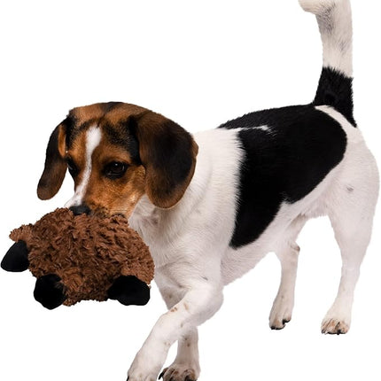 goDog PlayClean Sloth Squeaky Plush Dog Toy with Odor-Eliminating Essential Oils, Chew Guard Technology - Brown, Small