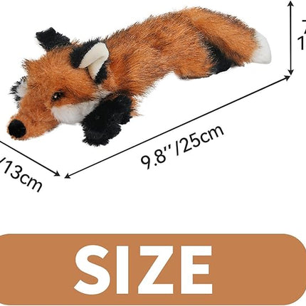 ALL FOR PAWS Fox Squeaky Doy Toy, Fox Dog Toy for Small Medium Large Breed, Puppy Fetch Toy with Squeaker, Plush Chew Dog Toy, 10.2 x 7.9 x 4.7 inches - Classic Fox S