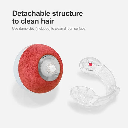 Interactive Cat Toys for Indoor Cats,The 3rd Generation Agile Moving Cat Ball with Elastic Mesh Tail,Automatic Kitten Toys for Bored Indoor Cats,Motion Activated (Orange)