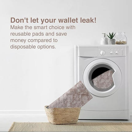 PUPIBOO Washable Pee Pads for Dogs and Cats - Super Absorbent Reusable Puppy Training Pads - 100% Waterproof, Leak-Proof & Non-Slip Whelping Pads for Pet Housebreaking