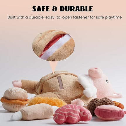 Nocciola Stuffed Pig Dog Toys: Funny Squeaky Crinkle Dog Chew Toys for Small Medium Breed, Plush Puzzle Cognitive Training Pet Enrichment Supplies, Hide and Seek Dog Christmas Stocking Stuffers