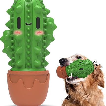 Dog Chew Toys Toothbrush Stick Teeth Cleaning Brush Dental for Medium Large Dog, Puppy Christmas,Easter Birthday Gifts,Outdoor Dog Squeaky Toys for Aggressive Chewers Tough Toys Interactive