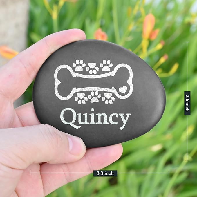 Personalized Pet Memorial Stone for Dogs - Loss Dog Sympathy Gifts - Cat Memorial Gifts - Remembrance Gifts for Loss of Pet - Pet Memorial Gifts - Dog Bereavement Gifts - Pet Loss Gifts