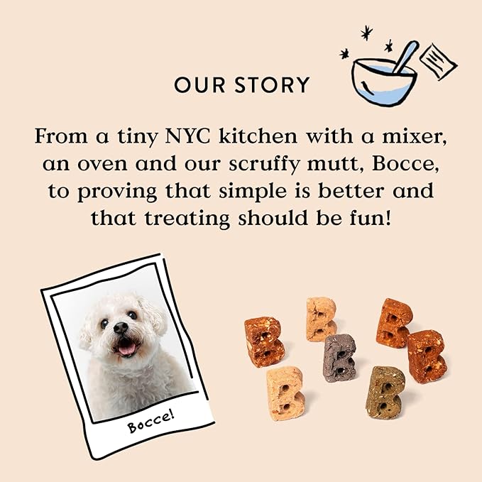 Bocce's Bakery PB + Blueberry Crispies Low-Calorie Wheat-Free Dog Treats, 10 oz