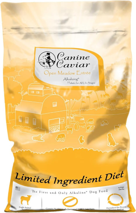 Canine Caviar - Open Meadow: Lamb & Pearl Millet Alkaline Dry Dog Food, Limited Ingredients, Gluten-Free, Based on Science & Research, Veterinary Alternative Diet (22 Pound Bag)