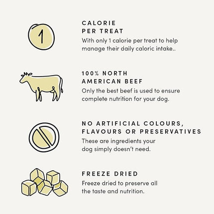 Crumps' Naturals Freeze Dried Beef Liver Mini Trainers, 4.4oz, Dog Treats