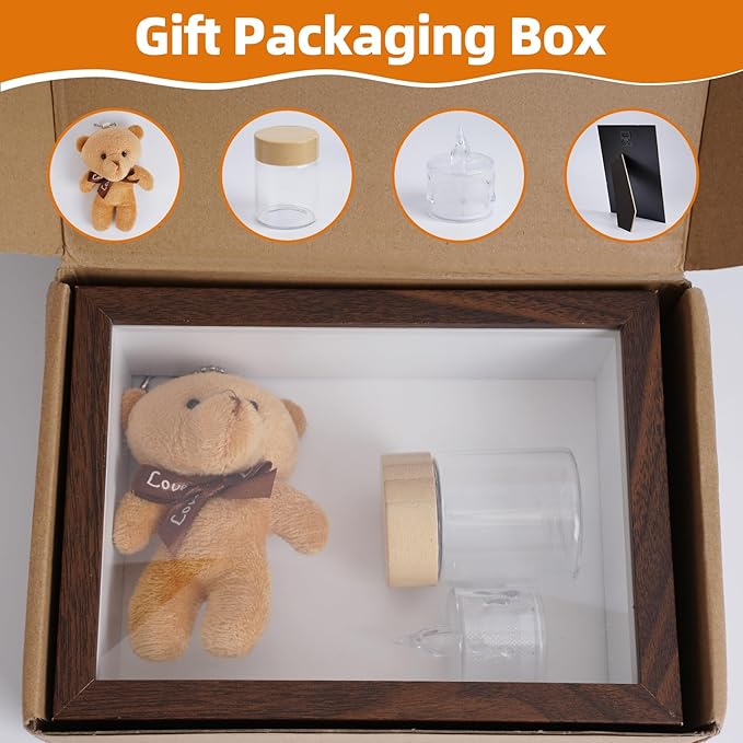 Dog Memorial Gifts for Loss of Pet, Wooden Picture Frame for 7x5 Photo, Sympathy Gifts for Loss of Dog, Glass Dog Memorial Frame Pet Loss Gifts for Sympathy, Pet Bereavement Remembrance Picture Box