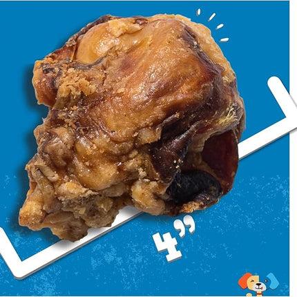 Jack&Pup Beef Bones, Knee Cap for Dogs, Long Lasting Natural Dog Bones, Beef Bone Knee Caps for Large Dogs. (2 Pack)