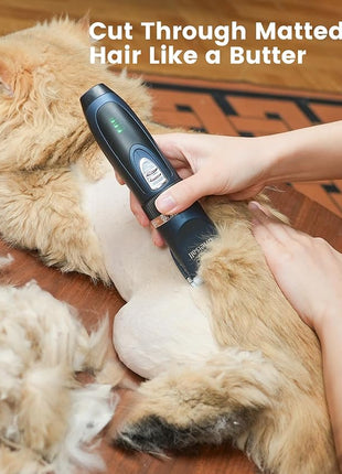 oneisall Cat Clippers and Paw Trimmer 3 in 1 Cat Grooming Kit,Cat Clippers for Matted Hair,Cordless Kitty Shaver for Matted Long Hair,2 Speed Pet Clippers