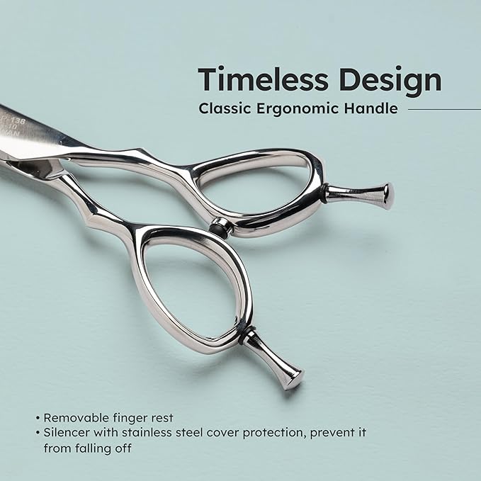 7” Curved Dog Grooming Scissors｜VG10 Japanese Steel Professional Pet Grooming Shears for Cats & Dogs｜Face, Paws, Ears & Tail Precision Trimming｜Lightweight Ergonomic Handcrafted Design｜K9 Shears