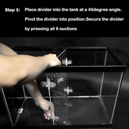 Acrylic Aquarium Divider Kit 5.5/10 / 20L / 20H / 29 / 40B / 55/75 / 125gal Fish Tank with Suction Cups