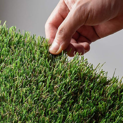 HQ4us Dog Grass Pad with Tray Small 23" x 16" Dog Litter Box Toilet for Puppy (No Grate) with 2×Artificial Grass for Dogs with Hemmed Edge, Pee Pads for Dogs, Realistic, Less Stink, Potty for Balcony