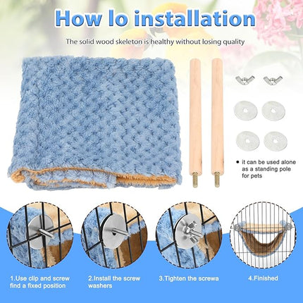 BWOGUE Winter Warm Bird Nest Bed Hanging Hammock Snuggle Hut Parrot House Tent Toy Bird Cage Perch for Parakeet Budgies Cockatiels Lovebird Cockatoo Finch Hamster Chinchilla Guinea Pig