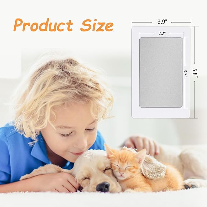 Inkless Paw Print Kit,Dog Paw Print Kit,Dog Nose Print Kit,Clean Touch Ink Pads and Imprint Cards,Pet Paw Print Impression Kit for Dogs Cats Footprint Keepsake