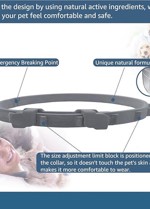 Cat Flea & Tick Collar - Premium Plant-Based Essential Oils, Waterproof, 6-Month Protection for Small Kittens, 1 Pack