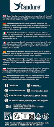 Candure LED Dog Nail Clippers with Light - Pet Nail Clippers with Light for Dogs & Cats, Sharp Stainless Steel Blades for Thick Nails, Safe Grooming Trimmer with Nail File (Sky Blue)