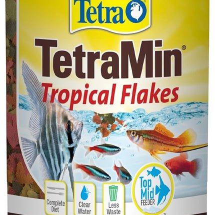Tetra TetraMin Tropical Flakes 3.53 Ounces, Nutritionally Balanced Fish Food, Model Number: 16204