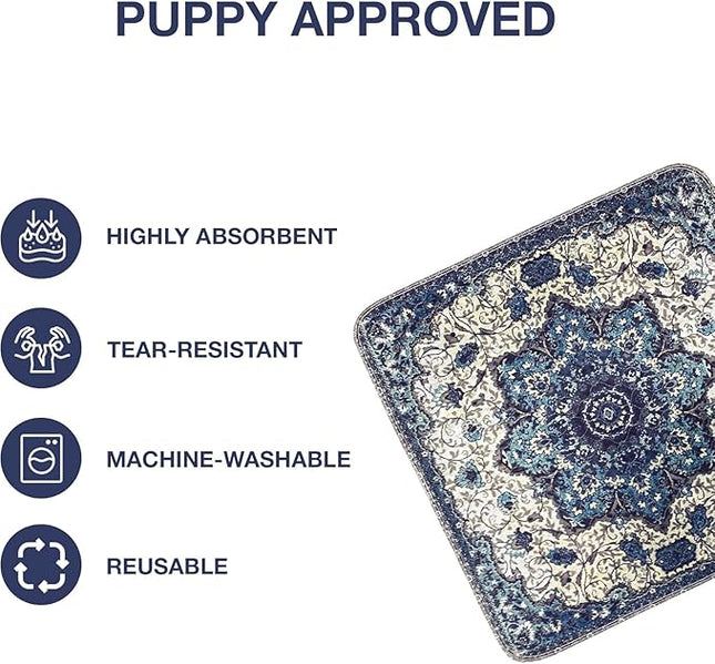 PUPIBOO Washable Pee Pads for Dogs & Cats - Super Absorbent Reusable Puppy Training Pads - 100% Waterproof, Leak-Proof, Non-Slip Pet Pads for Housebreaking, Whelping & Indoor Floor Protection