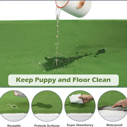 INVENHO Washable Pee Pads for Dogs 72"x72" Reusable Dog Pads Extra Large Upgrade Non-Slip Dog Pee Pads Heavy Absorbency Puppy Pee Pads Quick Dry Whelping Pads/Waterproof Puppy Training Pad