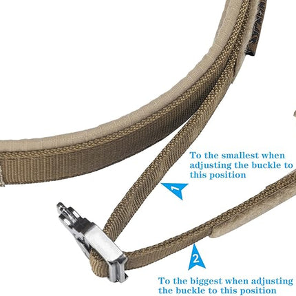 EXCELLENT ELITE SPANKER Tactical Dog Collar Nylon Adjustable Training Collar Military Dog Collar Heavy Duty Metal Buckle with Control Handle for Medium and Large Dogs with Patches(COB-L)