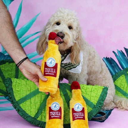 ZippyPaws Happy Hour Crusherz- Interactive Dog Toys to Keep Them Busy, Squeaky Plush Toy for All Breeds, Gift for Small, Medium, & Large Dogs, Drink Themed Crinkle Water Bottle Toy- 3-Pack of Spirits