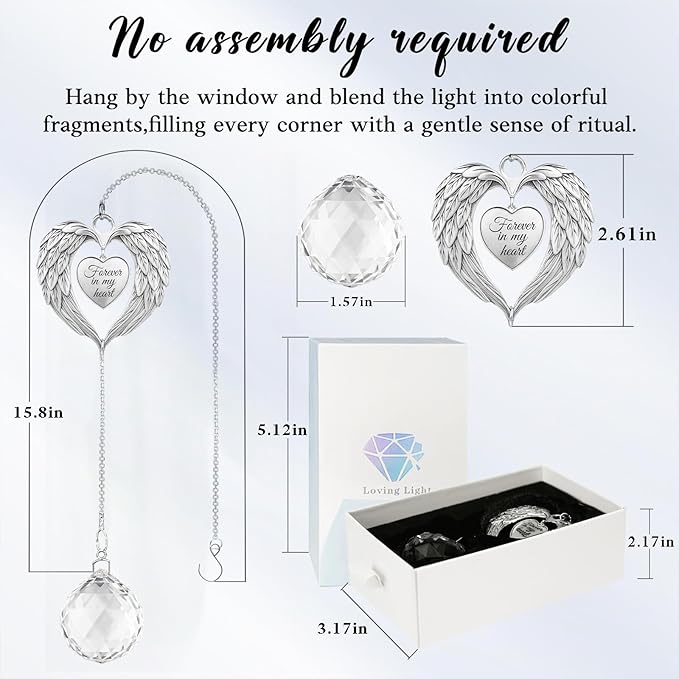 Dog Memorial Gifts for Loss of Dogs, Pets Loss Sympathy Gift,Dog Memorial Suncatcher, Pet Bereavement Remembrance Crystal Ball Suncatcher Gifts