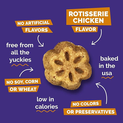 Fruitables Skinny Minis Dog Treats, Healthy Pumpkin Treat for Dogs, Low Calorie & Delicious, Puppy Training, No Wheat, Corn or Soy, Made in The USA, Rotisserie Chicken Flavor, 5oz (Pack of 2)