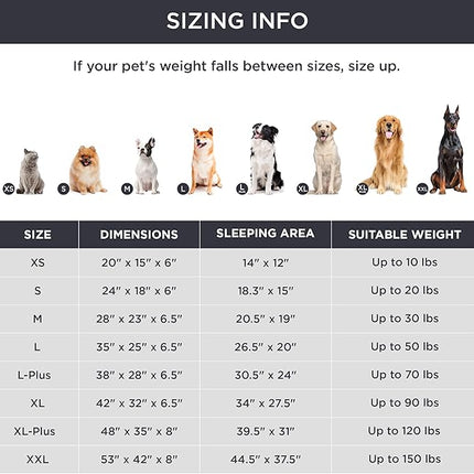 Bedsure Orthopedic Dog Beds for Small Dogs - Washable Small Dog Cat Bed Waterproof, Comfort Pet Couch Sofa with Washable Removable Cover, Pets Bed with Nonskid Bottom, Blue Navy, 24"