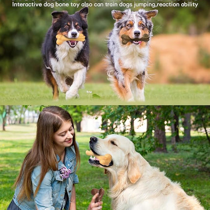 Aggressive Chew Toys, Nylon Bones, Indestructible Toys for Medium Large Dogs, Durable Tough Puppy Teething, Beef & Chicken Flavor (2pcs)