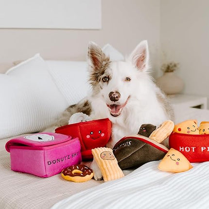 ZippyPaws Burrow- Interactive Dog & Puppy Toys for Boredom, Stimulating Pet Products to Keep Them Busy, Hide & Seek Plush Dog Puzzle, Enrichment Squeaky Toy, for Small & Medium Dogs- Ramen Bowl