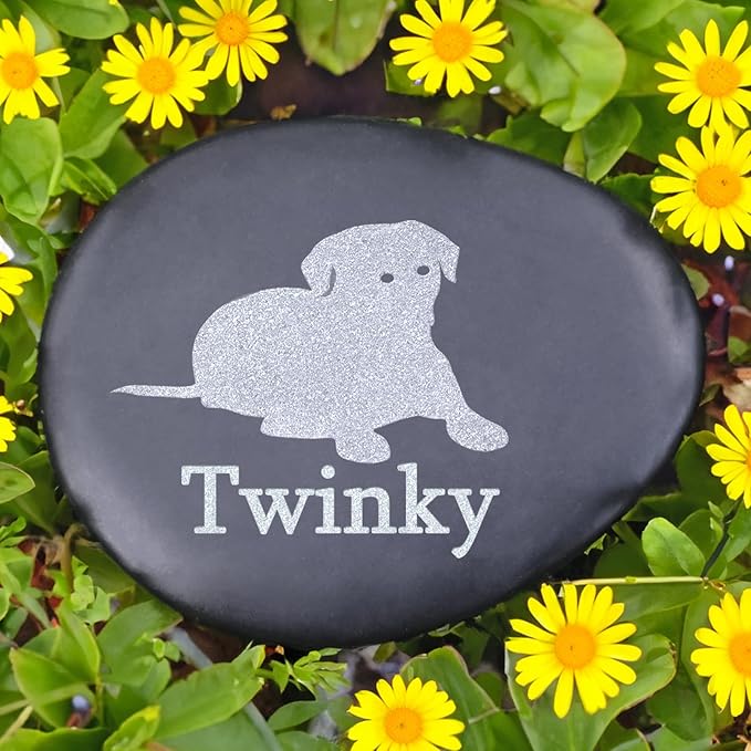 Personalized Pet Memorial Stone for Dog - in Memory of Dog Gifts - Pet Memorial Gifts - Loss of Dog Sympathy Gifts - Personalized Dog Memorial Gifts for Loss of Dog - Dog Grave Markers