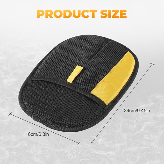 Pet Hair Remover Gloves, 2025 Upgraded Pet Grooming Gloves Hair Remover Electrostatic, Premium Efficient Hands on for Dogs, Cats & Horses (3PCS)