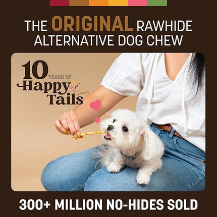 Earth Animal No Hide Stix - Long Lasting Rawhide Free Small Dog Chews Sticks, Venison - 20 Count Value Pack