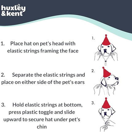 Huxley & Kent Pet Hat for Dogs & Cats - Cute Easter Costume Hat with SnugFit Adjustable Straps - Soft Cap for Spring, Photos & Parties - Bunny Ears, Extra Large