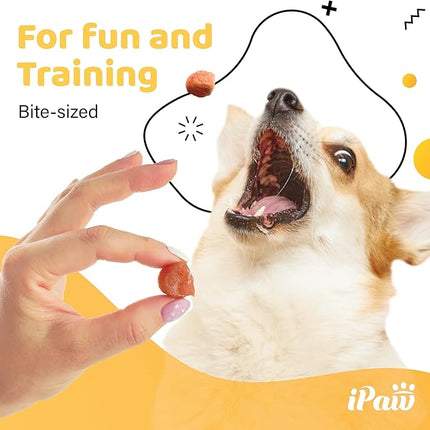 iPaw Chicken Tots Dog Treats for Puppy Training, All Natural Human Grade Dog Treat, Hypoallergenic, Easy to Digest (Chicken Tots), 5 Packs